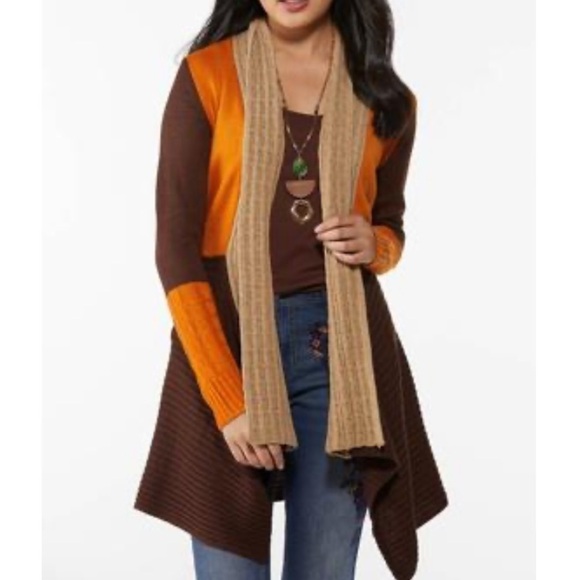 Cato’s Fashion Shawl Collared Cardigan fall color sweater cardigan size Large - Picture 1 of 12
